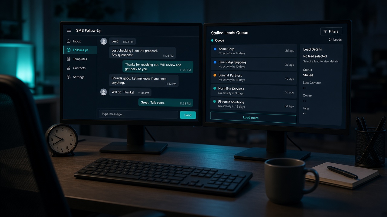 ALF thread detail: cadence steps, quiet-hours lock, and stop-on-reply controls